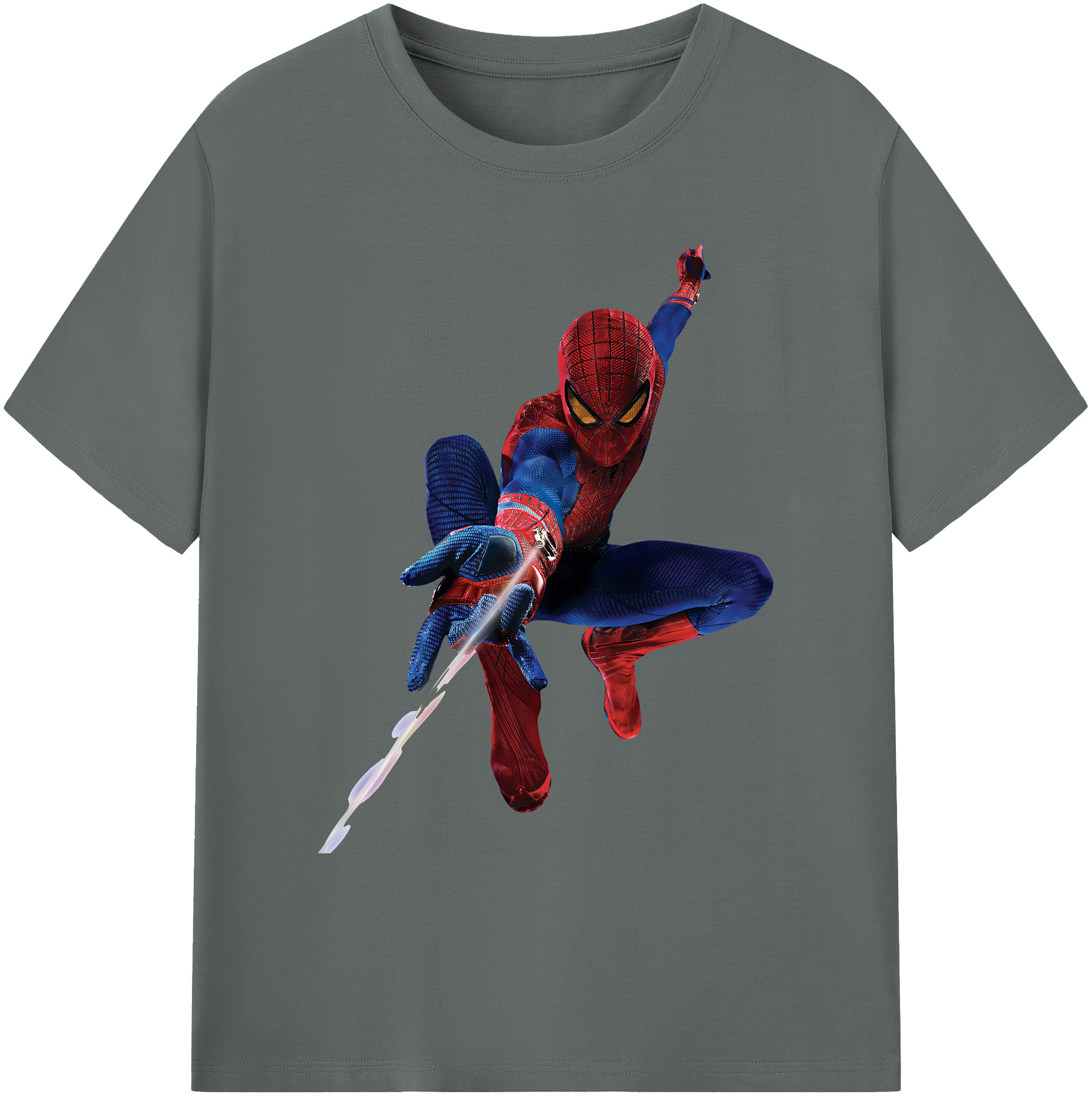 （画像用） Spider Man スパイダーマン 綿100％ メンズ半袖Tシャツ｜肌触りやわらか＆通気性